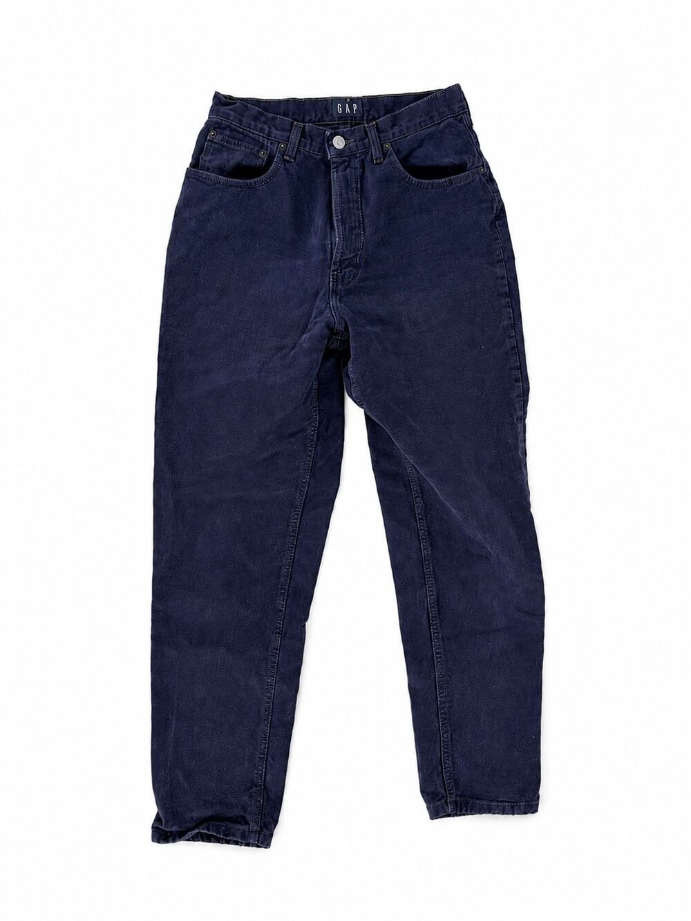 Vintage GAP Indigo Blue/Purple Ankle Cotton Denim High Rise Tapered Jeans Size 8